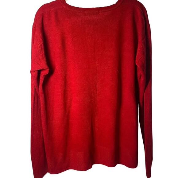 JON & ANNA Women's Red, Buttoned Up, Cardigan, Size 2X, Soft, Lightweight, NEW - Picture 7 of 10